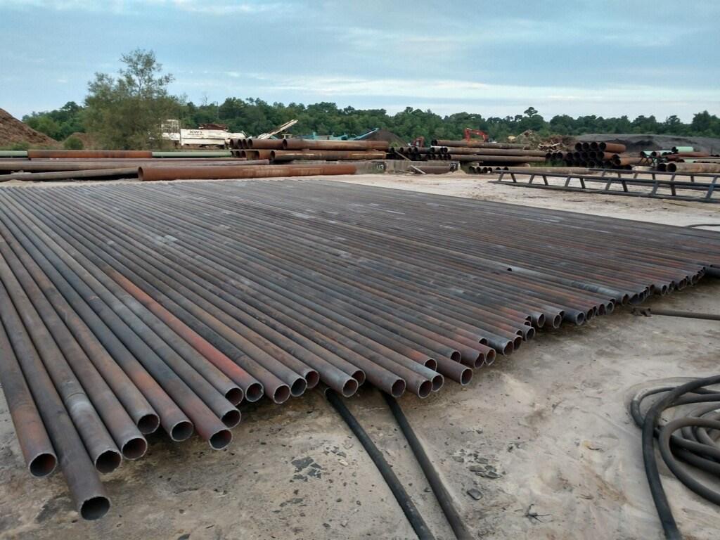 EER Pipe- Pipes laid out in the stockyard in Birmingham, AL